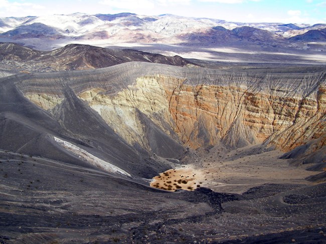 crater in a desert landscape